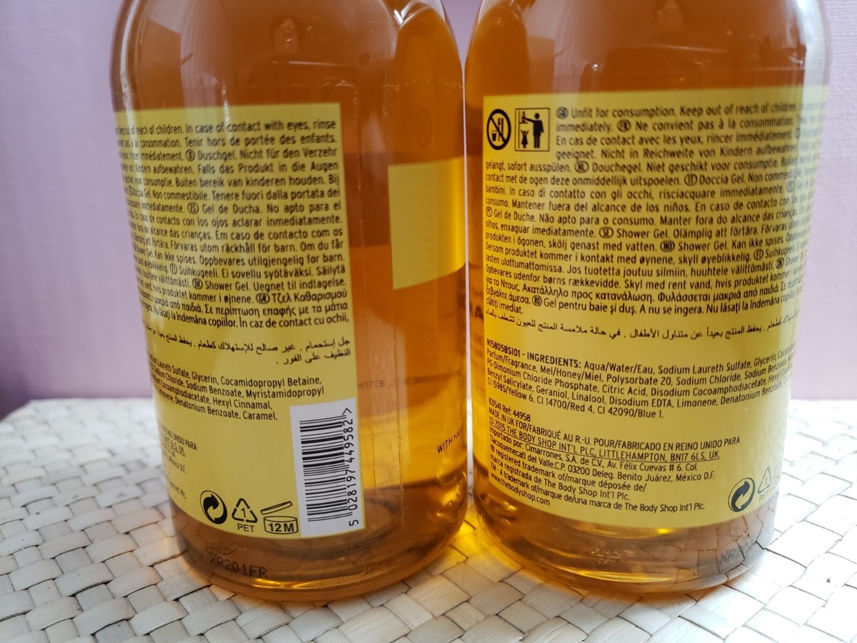 The Body Shop HONEYMANIA Shower Gels 8.4 fl oz / 250 ml NEW LOT of