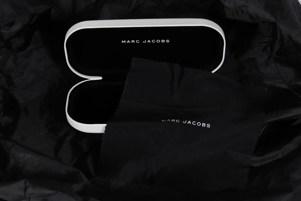 Nuevo MARC JACOBS Gafas de sol blancas Estuche rígido medio paño de limpieza 800958 Foto 3 de 4