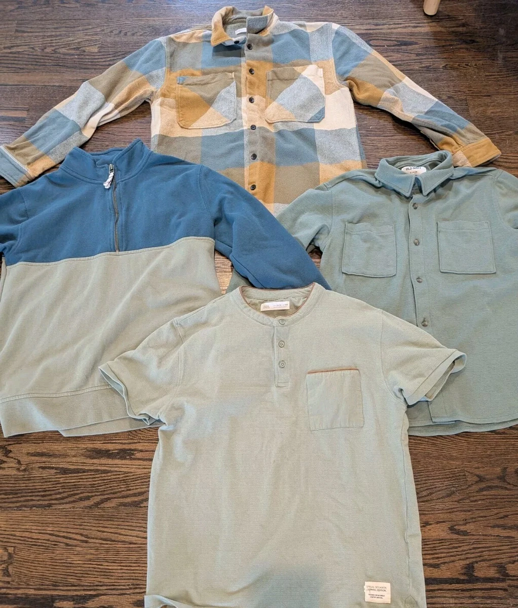 Chemise Zara Denim Manches Longues Avec Poche - Taille 7 Ans (garçon)
