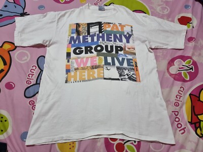 美品☆希少☆ Pat Metheny☆ツアーTシャツ☆1995年☆ブラック☆XL rare Vintage '90 Pat Metheny Group We Live Here World Tour '95