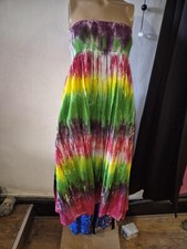 Tie dyed strapless dresslong skirt. 100% Algodon. One size. Final reduction