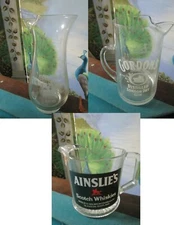 "Wolfschmidt" Vodka - "Ainslie's Scoth" - Gordon's Gin Glass Pitcher Jugs Pick 1