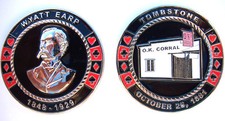 Wyatt Earp OK O.K. Corral Heavy Poker Card Guard Hand Protector Metal Coin NEW