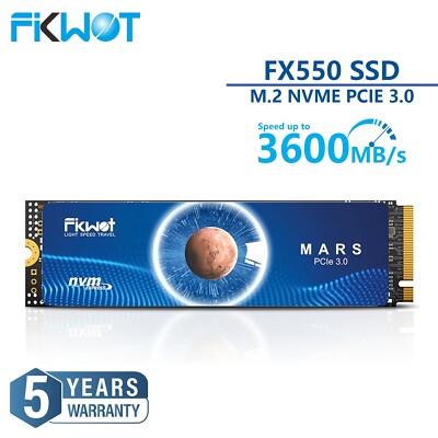 Fikwot 2TB M.2 SSD 2280 NVMe PCIe Gen 3.0 x 4 3D NAND Internal Solid State Drive