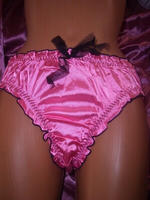 Bombastischer Sissy Pin Up Rüschen Glanz Satinslip XL (-XXL) Panty Slip (SM22)