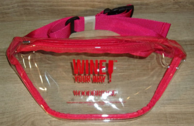 Woodbridge Wines Wine Your Way Zip Fanny Pack Belt Waist Pack Clear Stadium Bag