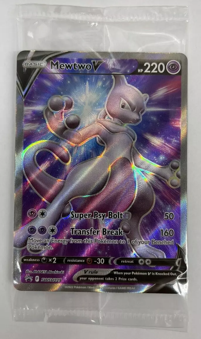 Carta Pokémon Promo Full Art Mewtwo V - Escorrega o Preço