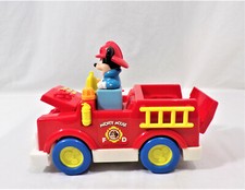Vintage 80's Disney MICKEY MOUSE FIRE TRUCK Shape Sorter Mattel MOTORIZED TOY