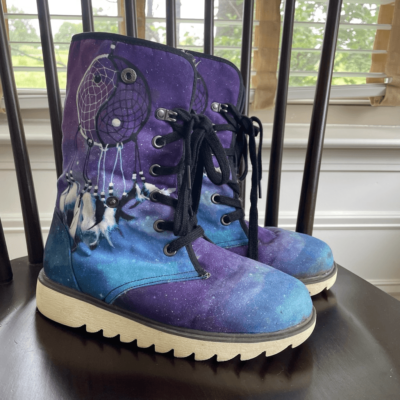 Yes We Vibe Yin Yang Galaxy Dream Catcher Boot $160 7.5 W 6  display picture 1