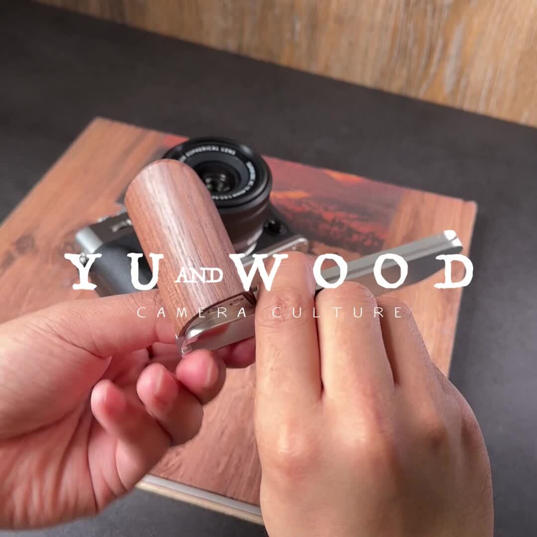 Wood L Hand Grip For Fujifilm Fuji XT30ii Camera Alloy Baseplate