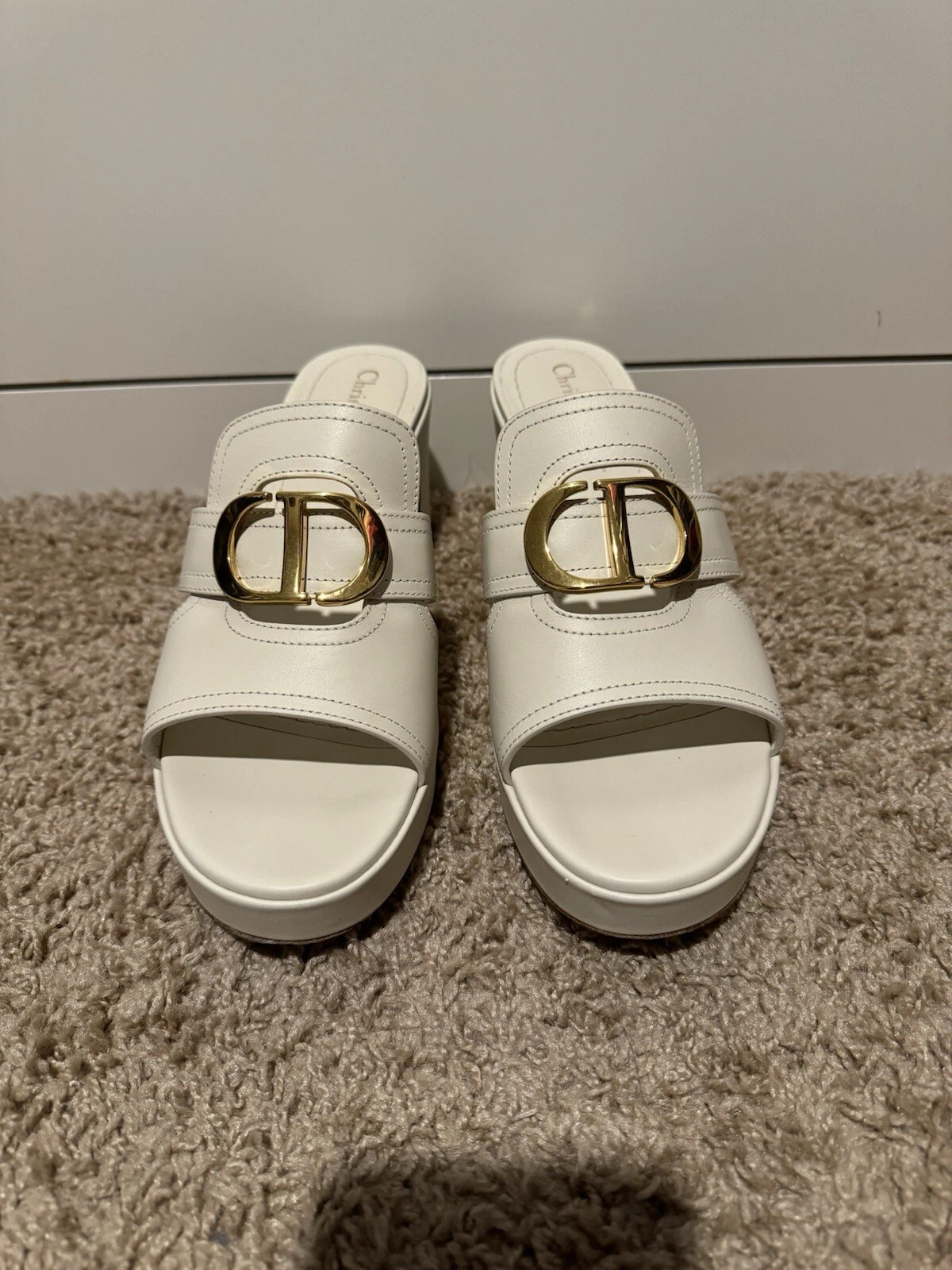 Authentic 2024 christian dior women 38.5 sandals Platform