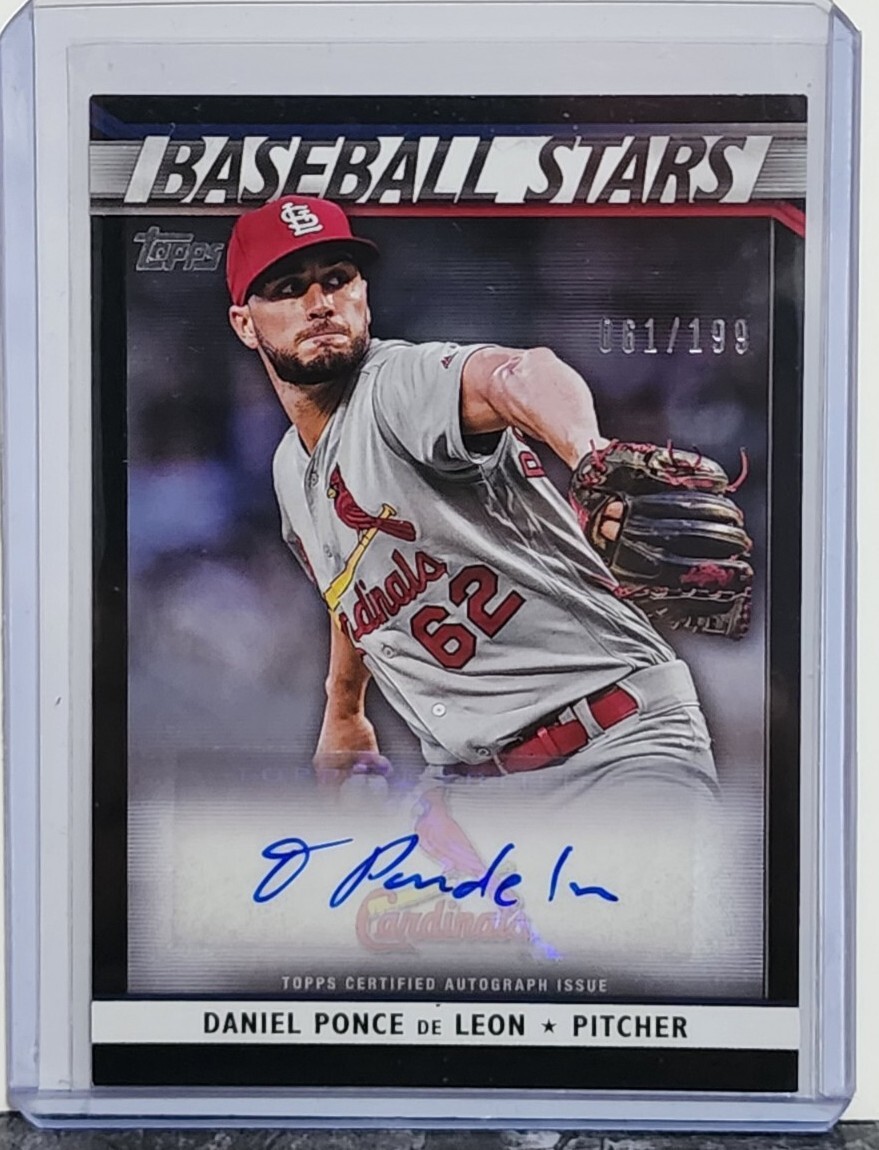 2020 Topps Baseball Stars Auto Daniel Ponce de Leon #BSA-DPD 061