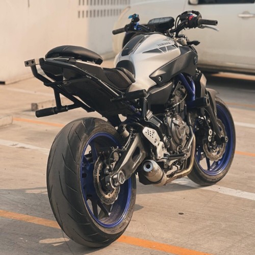 Steel scrape 12bar 12 o'clock Yamaha MT07 FZ07 fit (2015-2024) Stunt Parts Black - Picture 4 of 6
