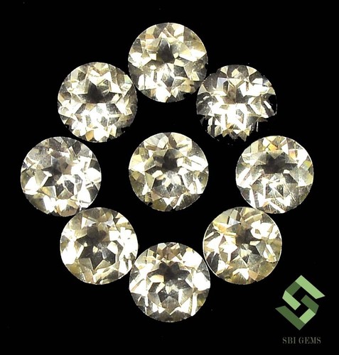 5 mm Natural Lemon Quartz Round Cut Lot 10 Pcs 4.61 CTS Faceted Loose Gemstones - Picture 4 of 6