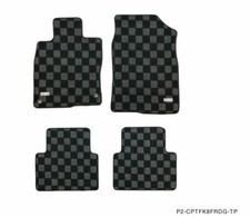 P2m Fr Checkered Carpet Floor Mats For Honda Civic Fk8 Type-r 10th Gen New