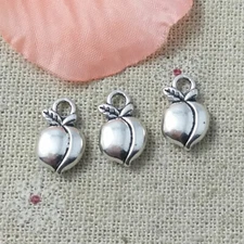 Free Ship 128 pcs tibetan silver juicy peach charms pendant 14x9mm L-5197