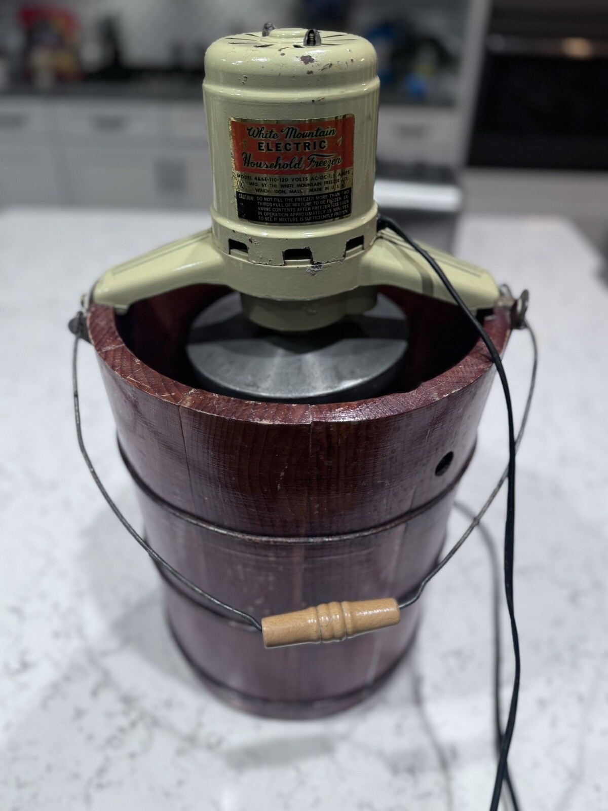 white mountain electric ice cream freezer