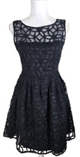 BB Dakota ~Woman Size 6~ Black Techturing Mini Dress Sleeveless Fit/Flare NWOT.