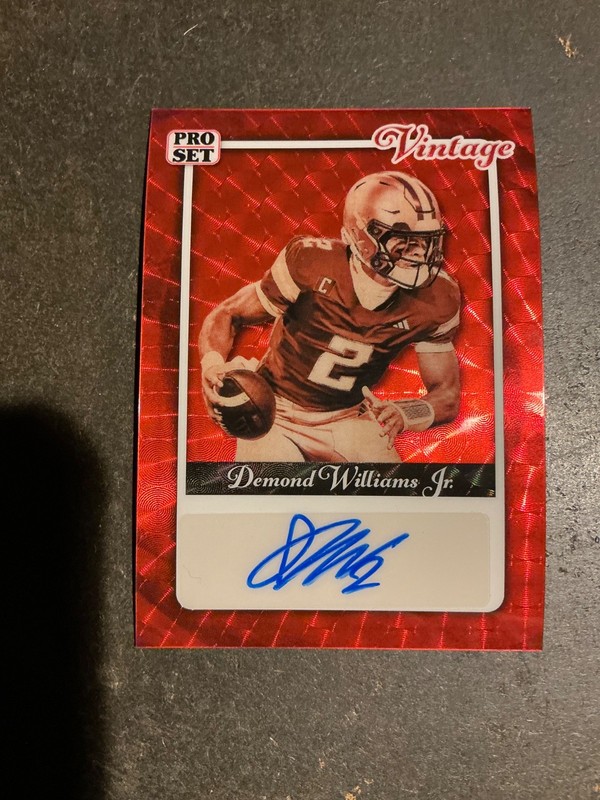 2026 Leaf Pro Set Football Demond Williams Jr Vintage Auto #1/1 Washington