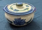 Louisville Stoneware Casserole Sugar Bowl Lid Blue Cornflower Bachelor Button