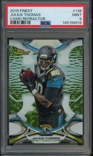 2015 TOPPS FINEST #138 JULIUS THOMAS MINT PSA 9 CAMO REFRACTOR /10