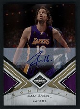 2010-11 Panini Limited Monikers Pau Gasol Auto SSP 2/5 Los Angeles Lakers