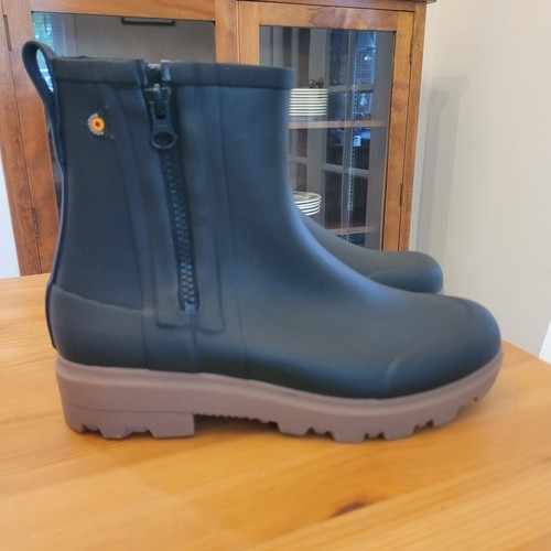 BOGS Holly Rain Zip Women's Rainboots-BLACK-NWOB - Picture 6 of 21