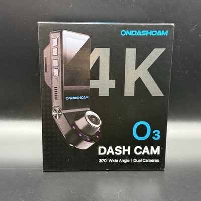 Ondashcam O3 Black 370 Degree Wide Angle 4K Dual Dash Camera Brand New