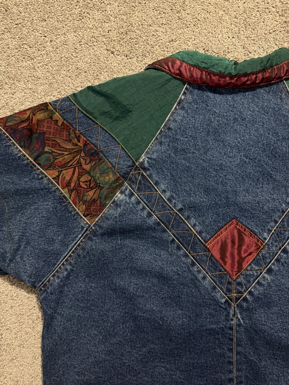 “ Current Seen” Vintage Denim Patchwork Coat -  W… - image 7