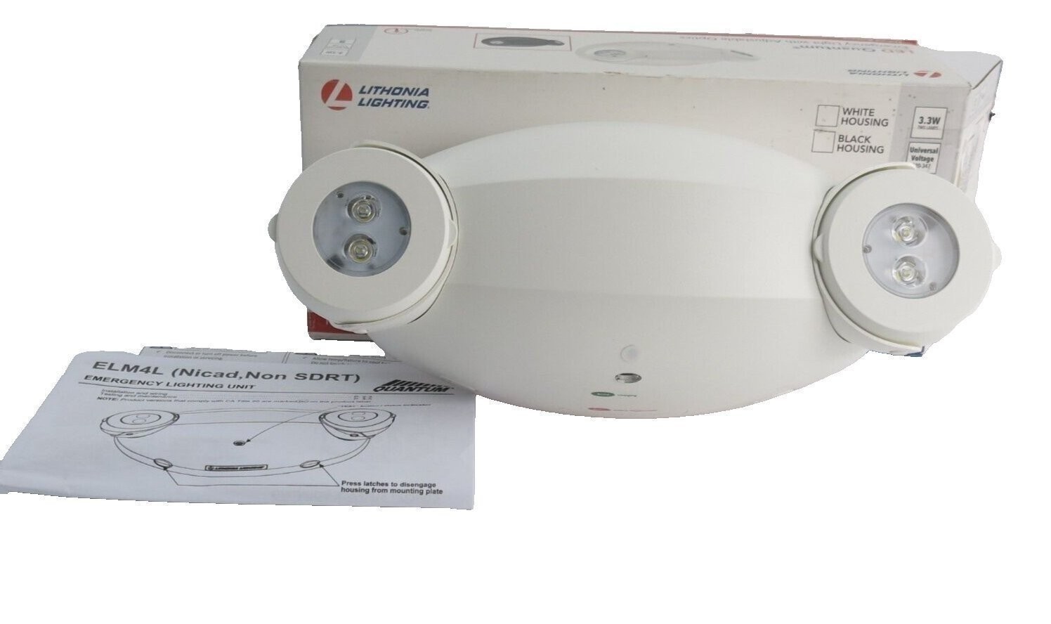 Emergency Light Lithonia Lighting ELM4LUVOLTLTPSDRT LED Quantum Battery