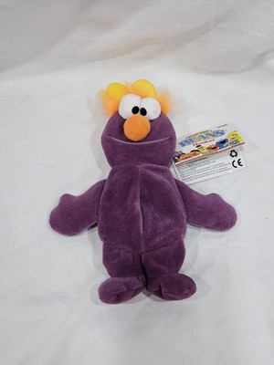Sesame Street Beans Purple Honker Bean Bag Plush 1997 Vintage 9  New w/ Tag