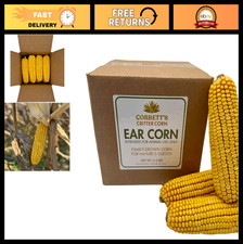 All-Natural Whole Cob Ear Corn for Deer  Squirrel - Husk-Free Wildlife Treat -