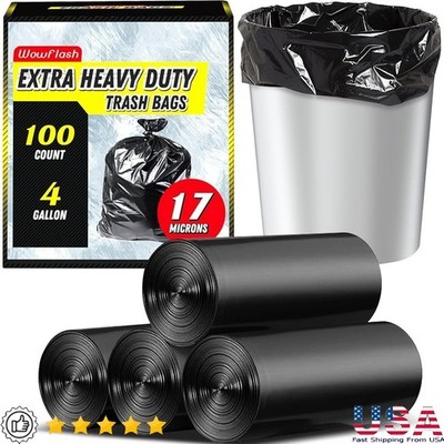 Heavy Duty Trash Bags Micron Large Garbage Bags Bathroom Office Waste New