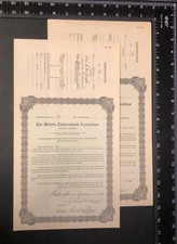 Vintage Paper: Wichita (KS) Tuberculosis Ass'n; 1920s Era Stock Certificates (2)