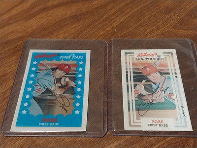 2 Card 1982 And 1983 Kelloggs Pete Rose Card Lot