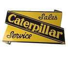 Vintage Caterpillar Sign - Gas Pump Automotive Sales & Service Porcelain Sign