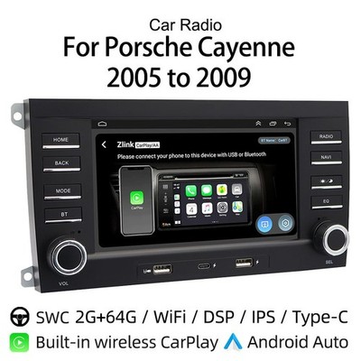 For Porsche Cayenne 2005-2009 7inch Car Radio Wireless CarPlay Android Auto GPS