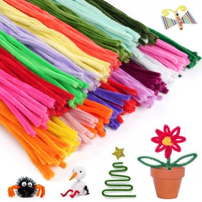 300 PCS Pipe Cleaners, Multi-Color Chenille Stems, Pipe Cleaners Craft, 20 As...