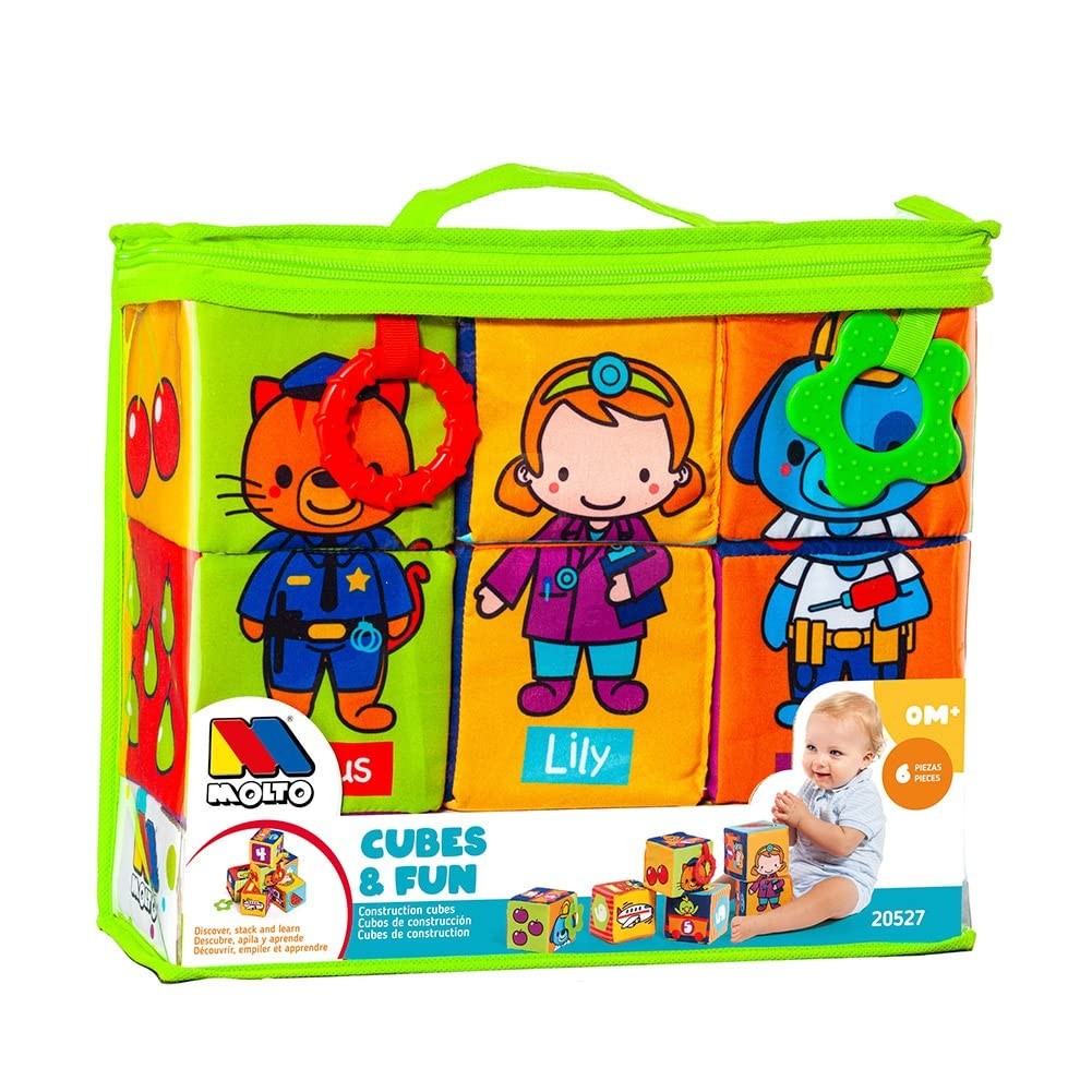 Кубики MOLTO Molto и забавные мягкие тканевые блоки
