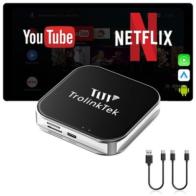 Wireless CarPlay 8 Core Auto Multimedia Video Box, 4G Cellular 4GB+64GB, Buil...
