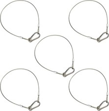 5 Pack Stage Light Safety Cable Stainless Steel 5/64in  20in, Silver