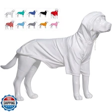 Lovelonglong Blank Basic Hoodie Sweatshirt for Dogs 100% Cotton Fits Small Me