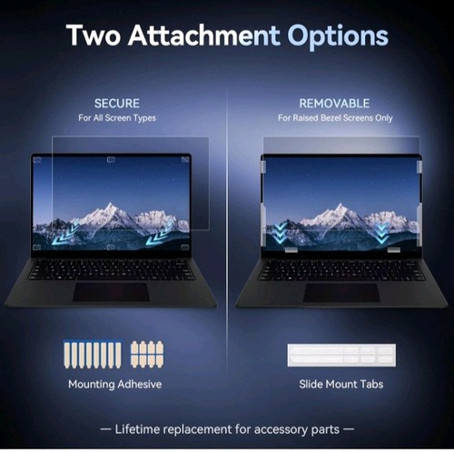 IPROKKO Laptop Magnetic Privacy Screen 15.6 Inch for Hp/Dell/Acer/Lenovo/ThinkPa - Afbeelding 4 van 7
