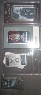 Silber konvolut 999 1x50G 1x1OZ 1x1OZ 1x20g Silberbarren Verschweißt 4stk ab 1€