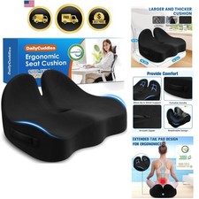 Seat Cushion Memory Foam Office Chair Cushion for Hip Sciatica Tailbone Relief