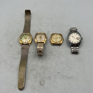 Job Lot 4x Vintage Men’s Watches Timex Electric/Automatic Sekonda Spares