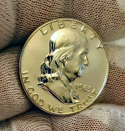 1963 - Silver Franklin Half Dollar Fifty Cent Coin  MINT PROOF Condition