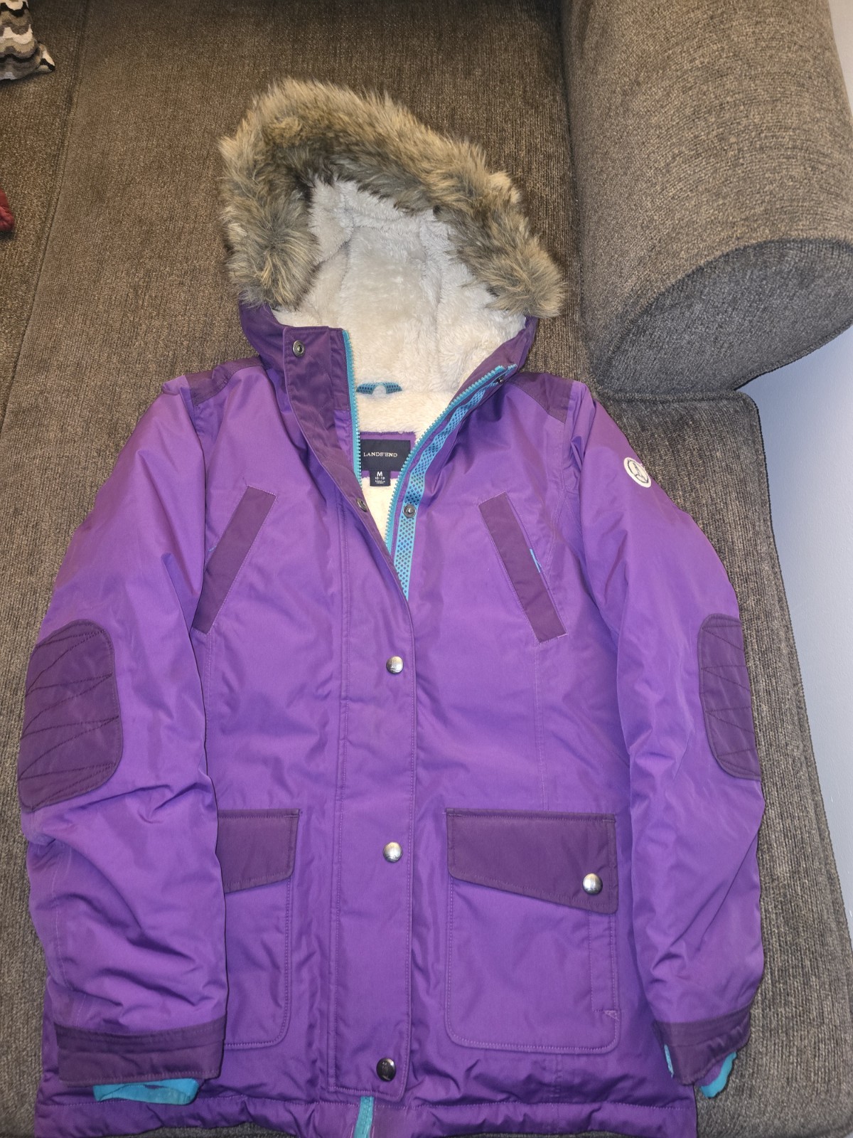 Lands End Girls Expedition Down Parka Size M (10-12)