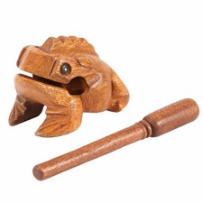 Thailand Traditional Craft Wooden Lucky Frog Croaking Musical Instrument Home