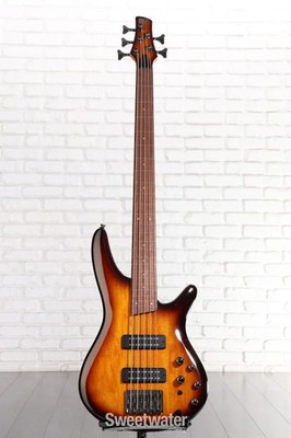 Ibanez Standard SR375E Fretless 5-string Bass Guitar - Brown Burst